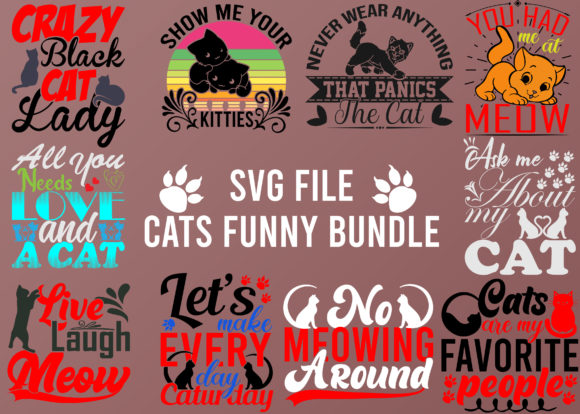 Cats Funny Bundle T-shirt Design Review