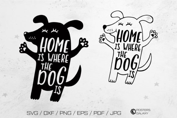 Dog Silhouette with Funny Quote Svg File Review